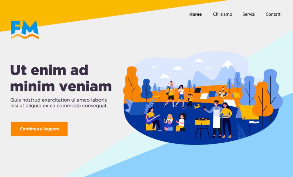 Esempio di landing page per la creazione di siti web professionali a Varese
