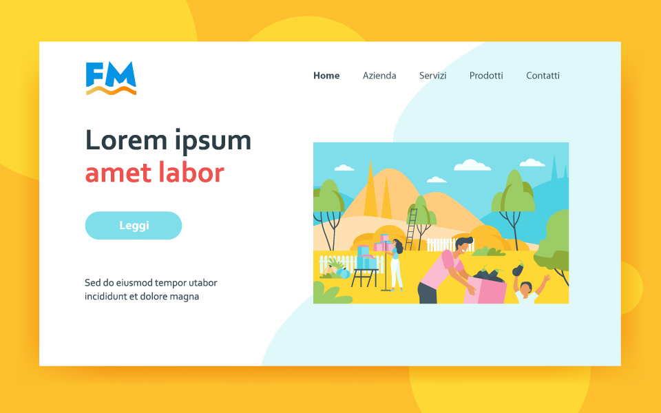 Layout grafico per sito web con landing page efficace a Varese