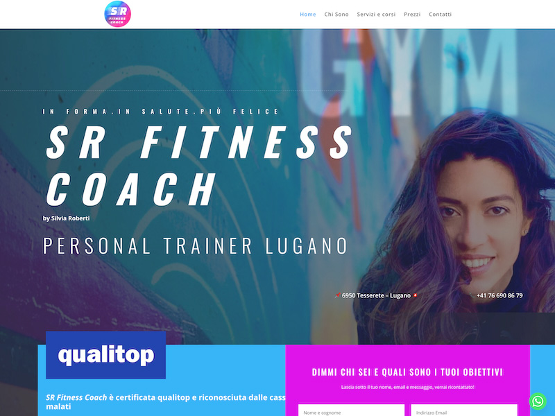 Sito web di Silvia Roberti, personal trainer a Lugano