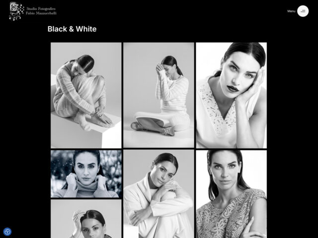 Gallery Black & White: un progetto visivo pensato per raccontare stile, ricerca artistica e identità professionale.