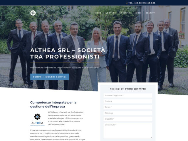 ALTHEA – Sito web per società tra professionisti